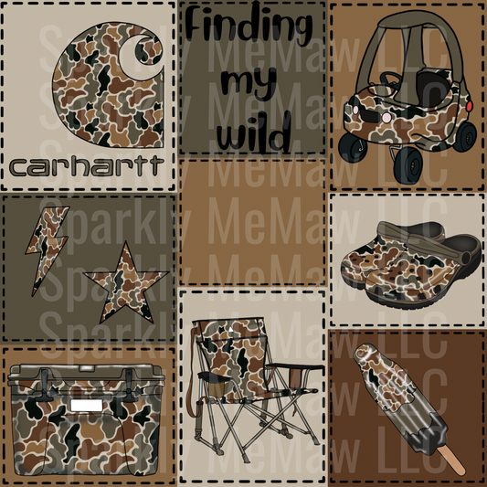 C H 1 10x10 Cut and Stick Patchwork UV DTF Set