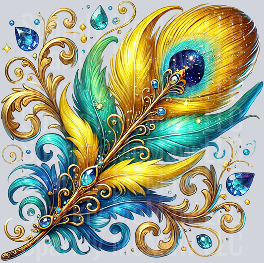 26 Fancy Feathers UV DTF Clip Art Decal