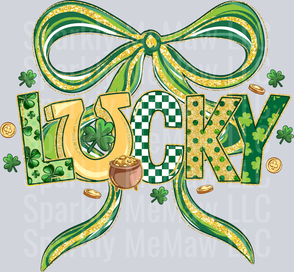 Coquette Lucky Bow Uv DTF Decal