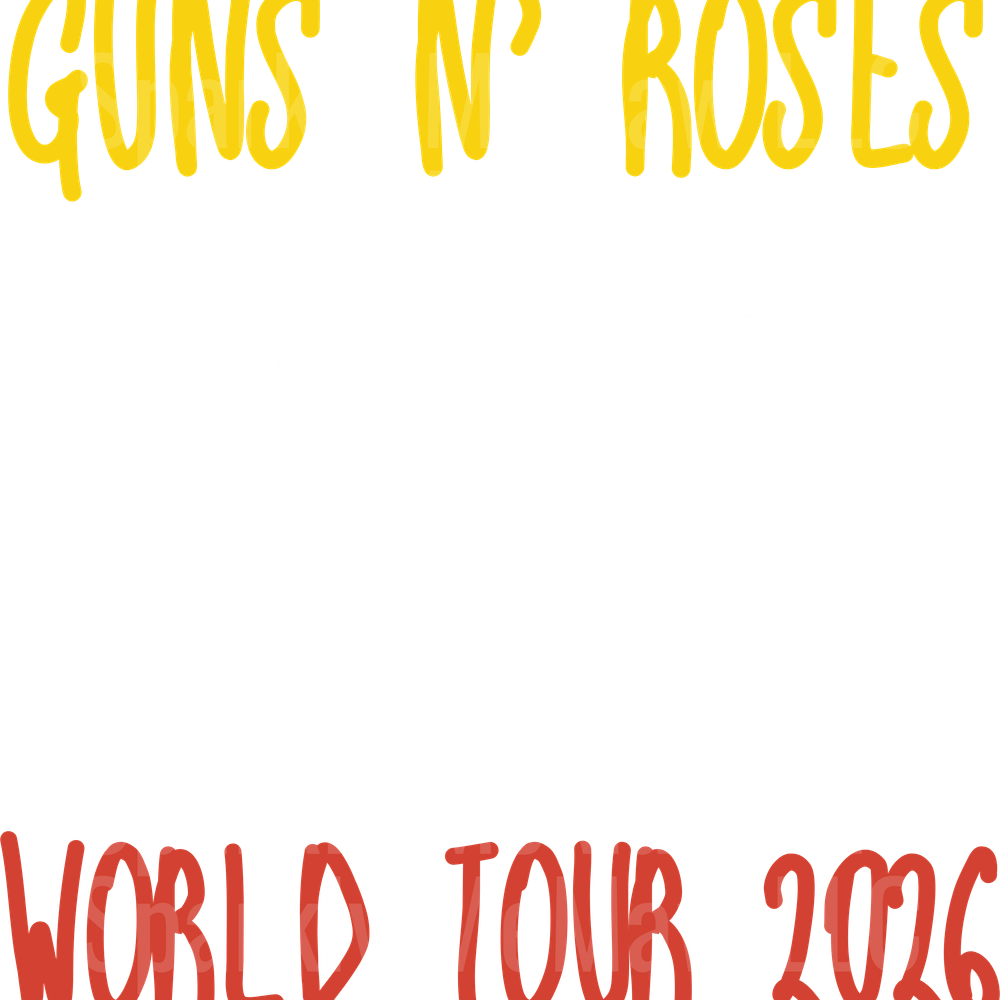 GUNS N ROSES TOUR UV DTF Decal