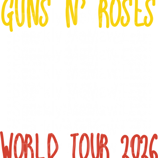 GUNS N ROSES TOUR UV DTF Decal