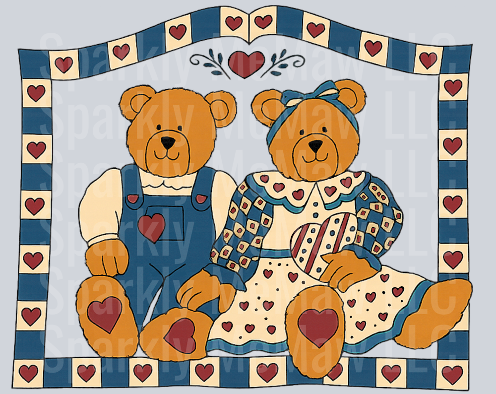 Vintage Bears UV DTF Decal