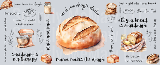 Sourdough Love 16 oz UV DTF Wrap