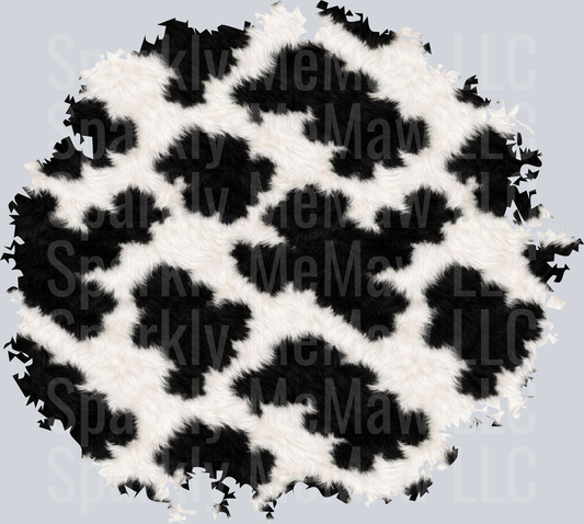 Black and White Cow Print Pattern UV DTF Decal