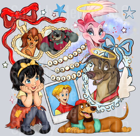 All dogs locket DTF Transfer (Fabrics)