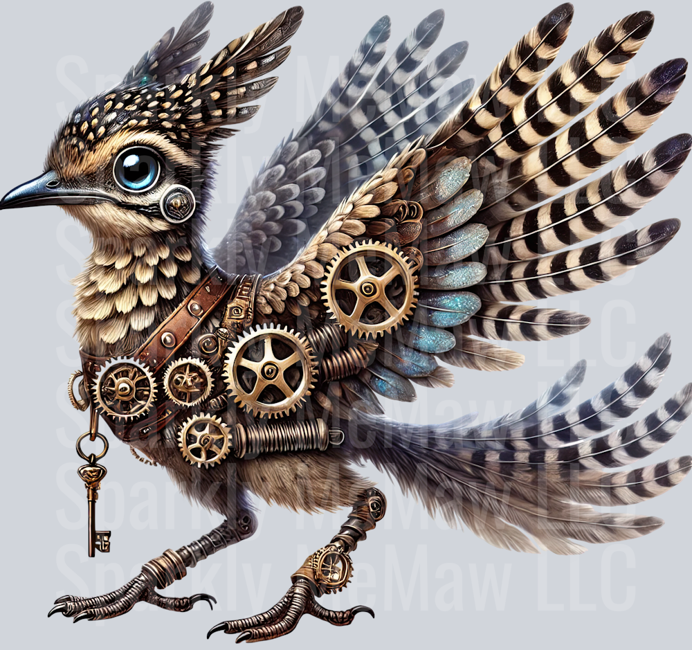 Road Runner SteamPunk UV DTF Decal 13
