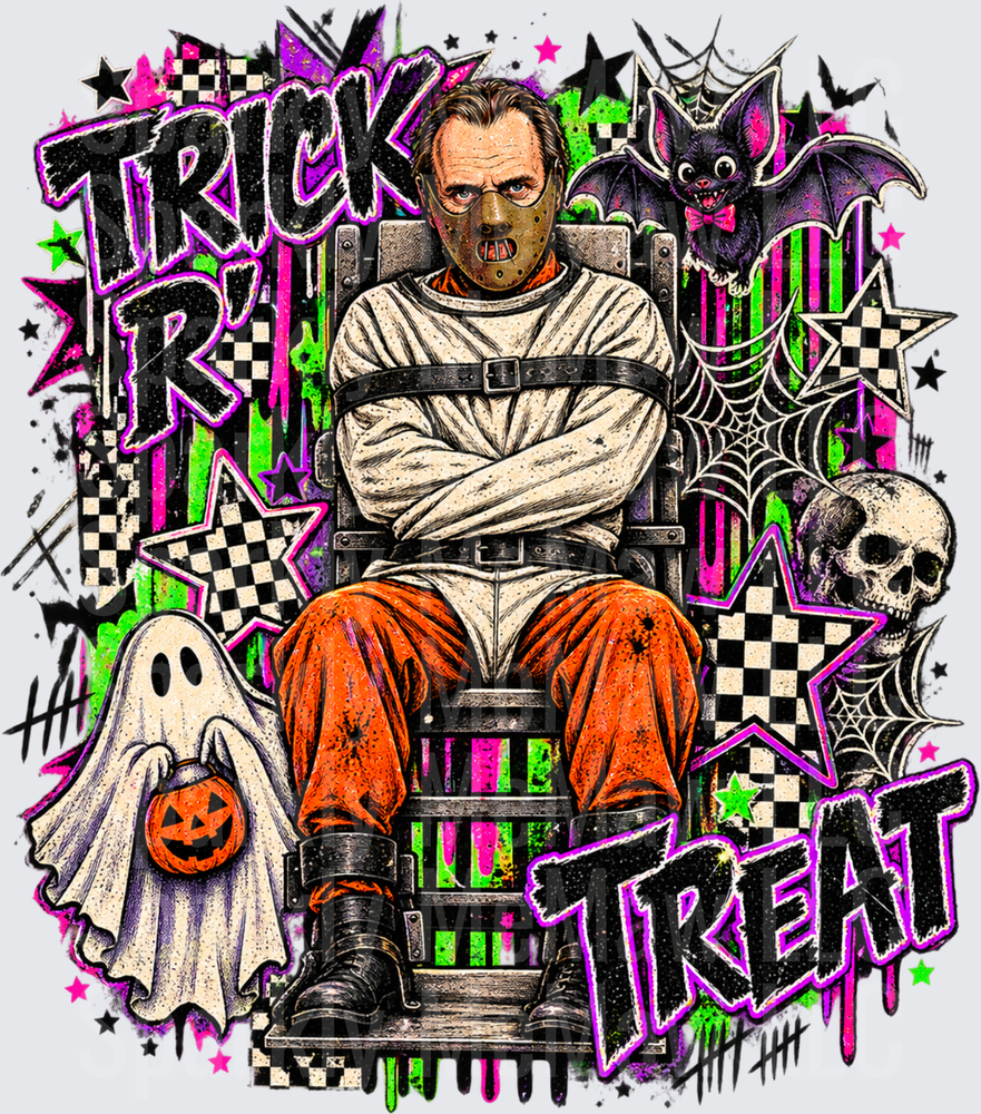 Hannibal Lecter Trick R Treat Halloween UV DTF Decal