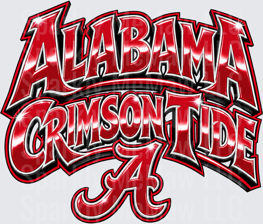 Alabama Crimson Tide Bold Logo UV DTF Decal