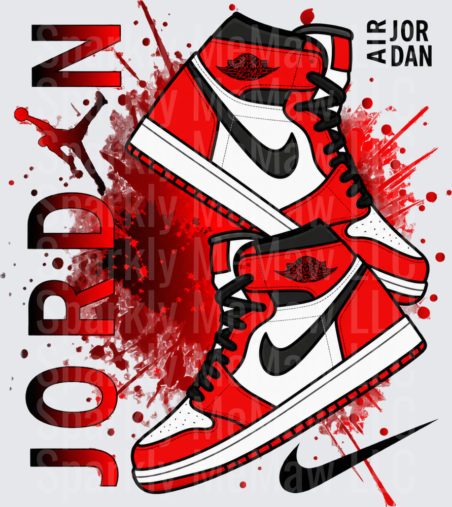 Air Jordan 1 Chicago DTF Transfer for Fabrics