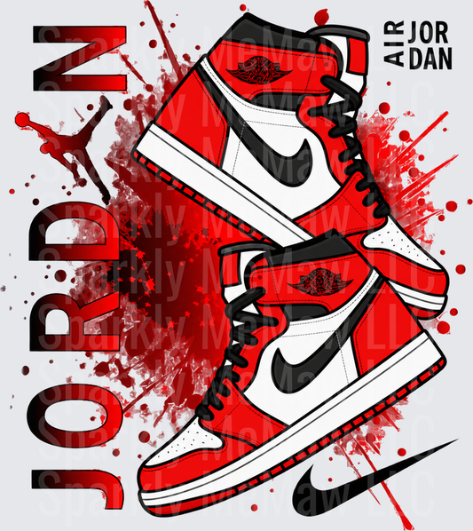 Air Jordan 1 Chicago DTF Transfer for Fabrics