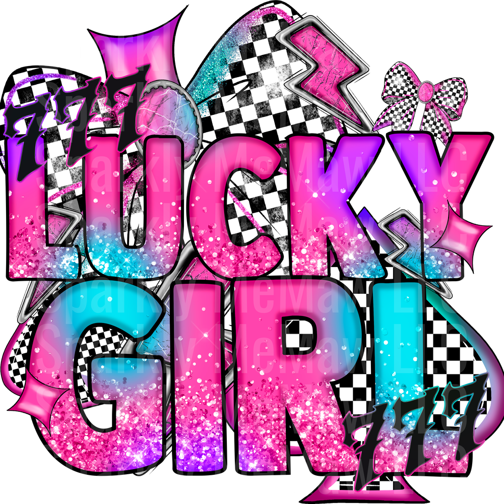 Lucky Girl DTF Transfer (Fabrics)