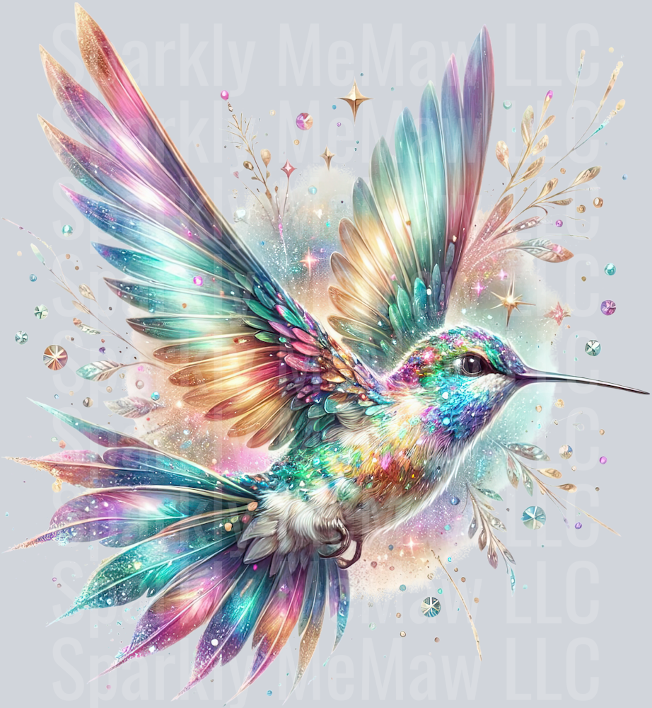 89 Hummingbird Clip Art UV DTF Decal