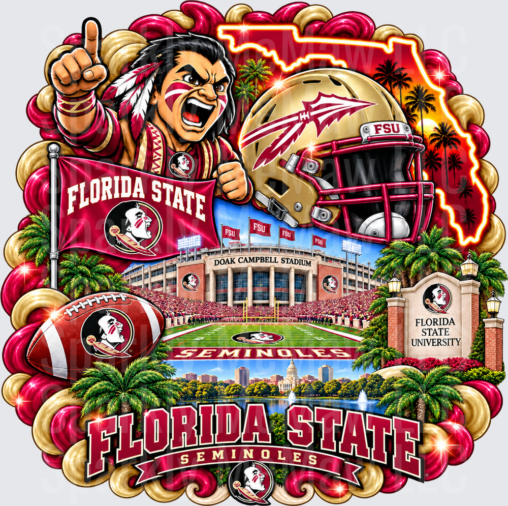 Florida State Seminoles Collage UV DTF Decal