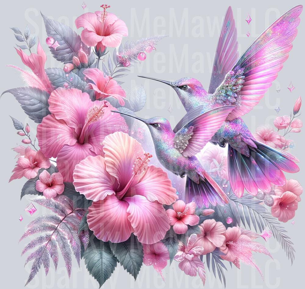 6 Hummingbird Clip Art UV DTF Decal