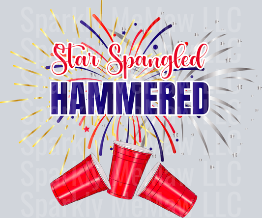 star spangled hammered-01 UV DTF Decal