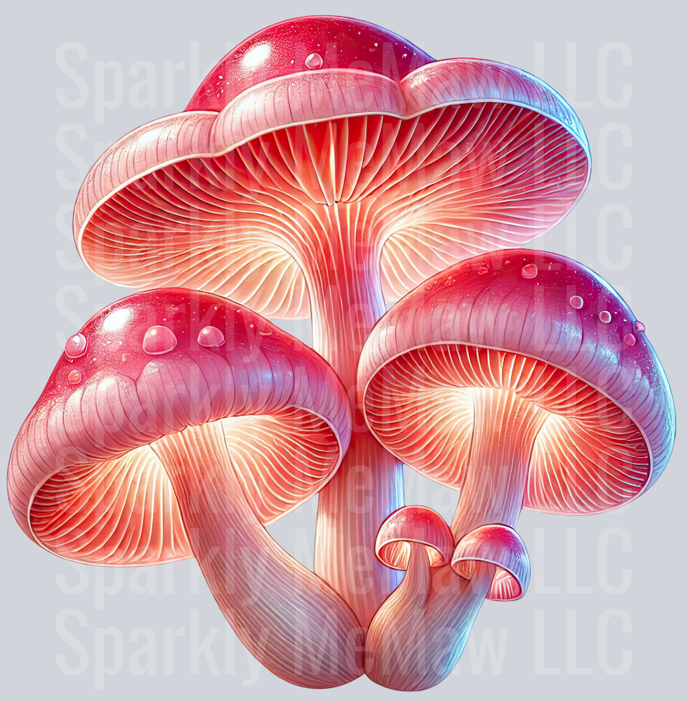 Fantasy Mushroom UV DTF Clipart Decal 3