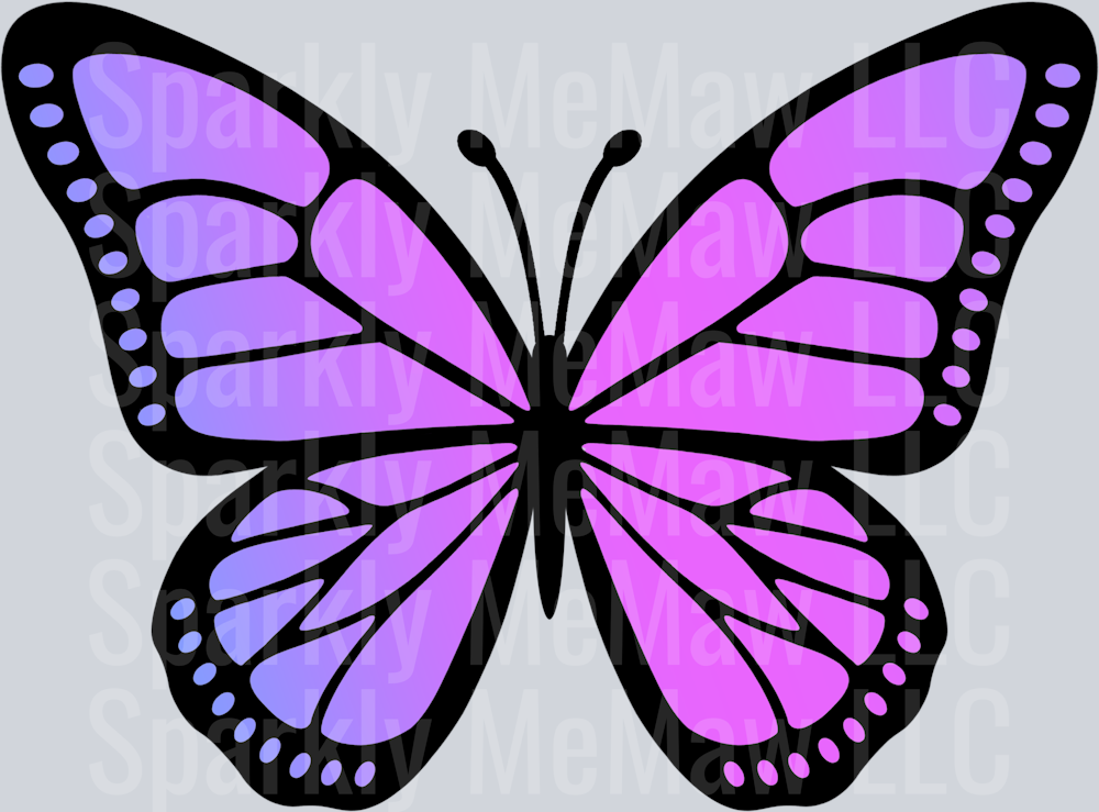 Colorful Butterfly Clipart Decal 9