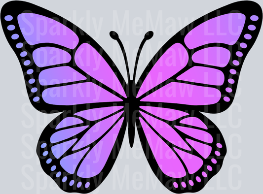 Colorful Butterfly Clipart Decal 9