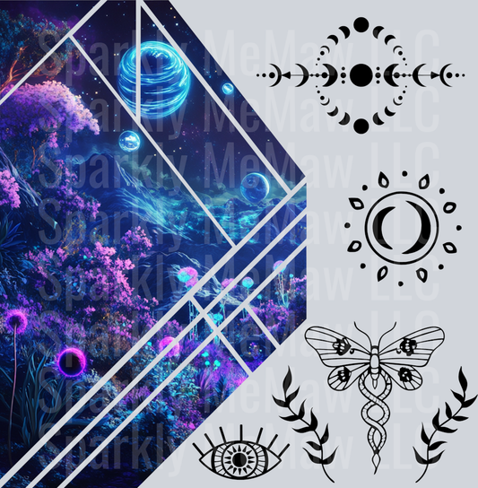 Celestial Deconstruct  UV DTF  Sheet 10x10