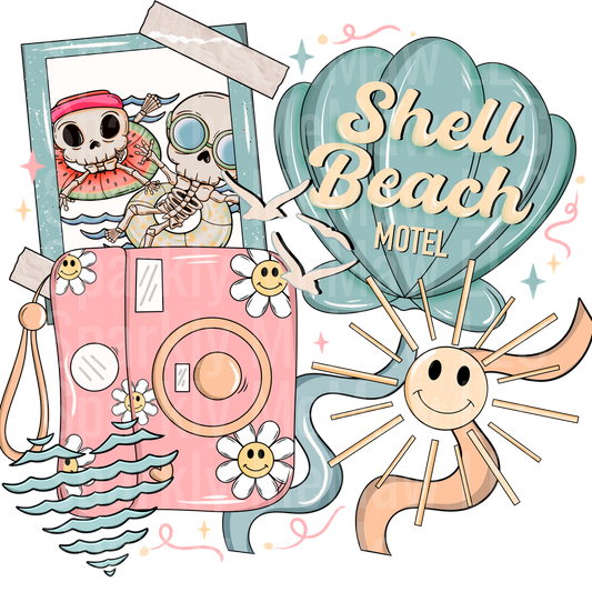 Skellie beach UV DTF Decal