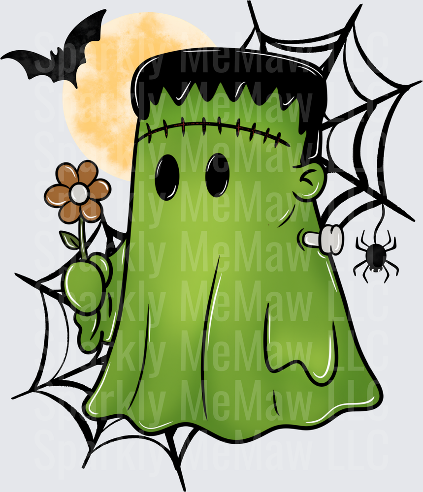 Frankenstein Ghost Halloween UV DTF Decal