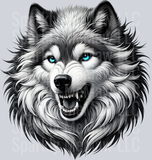 wolf 7 Clip Art UV DTF Decal