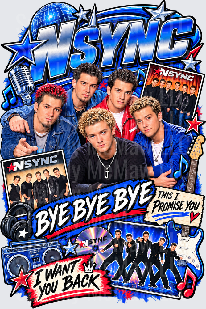 NSYNC Boy Band Tribute This Is A UV DTF Decal