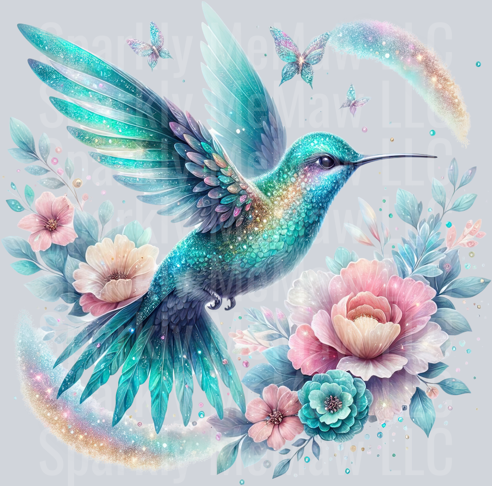 54 Hummingbird Clip Art UV DTF Decal