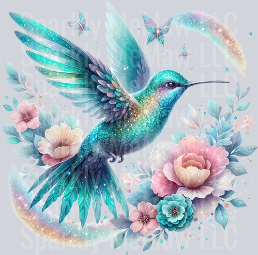 54 Hummingbird Clip Art UV DTF Decal