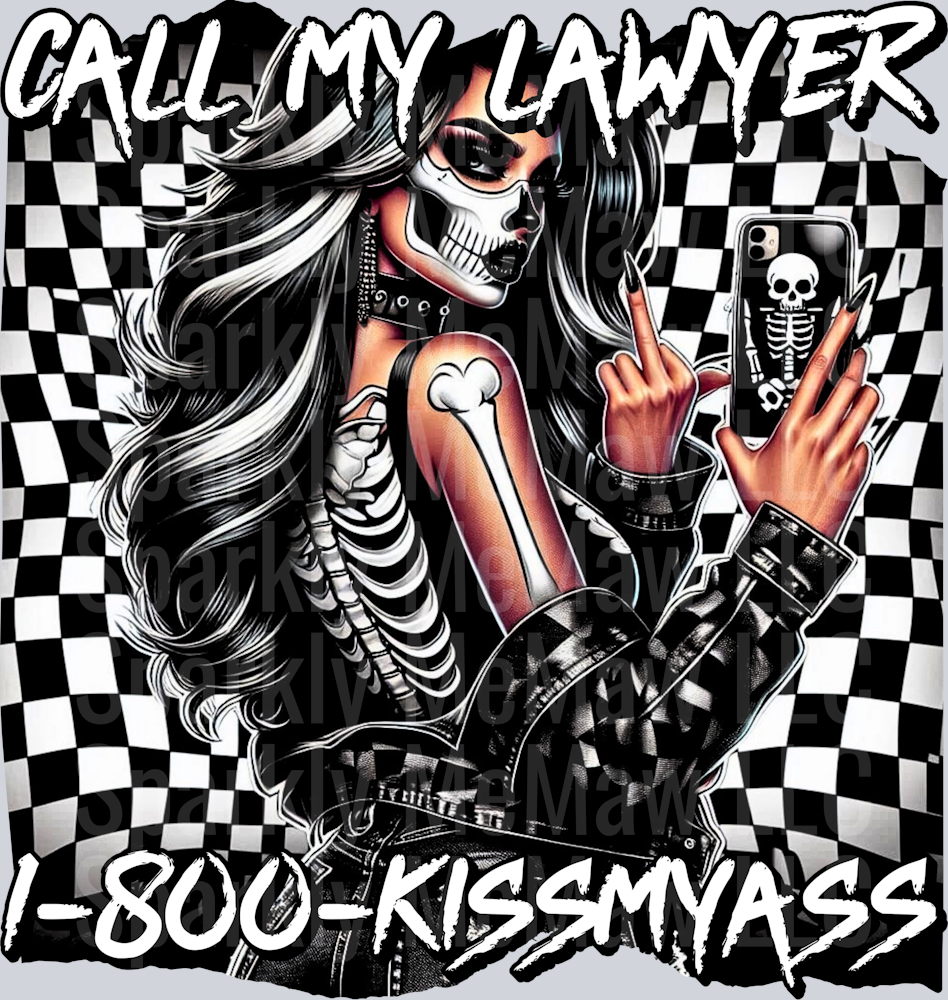 call my lawyer UV DTF Decal