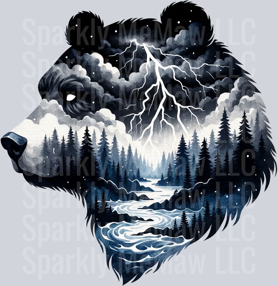 17 Landscape Bears Clip Art Decal