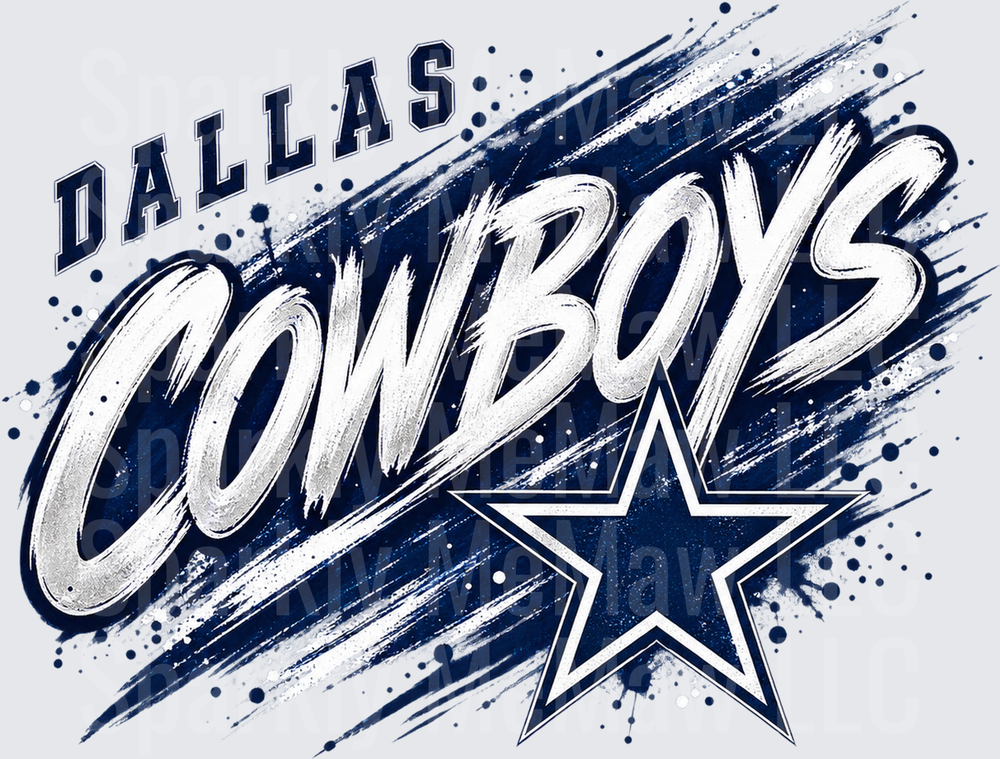 Dallas Cowboys Graffiti Star UV DTF Decal