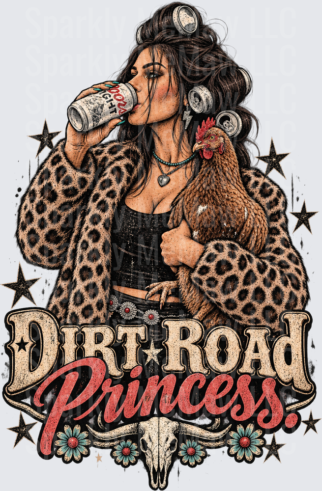 Dirt Road Princess UV DTF Decal
