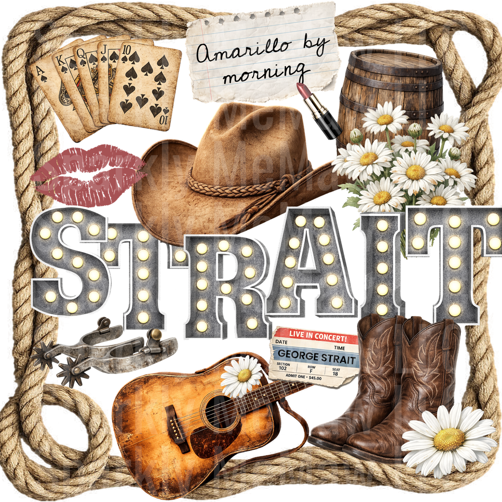 Strait Western UV DTF Decal