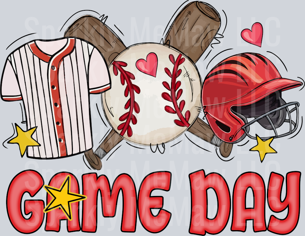 Game Day Baseball DTF Transfer