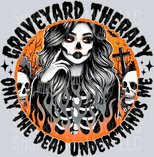 graveyard therapy UV DTF Decal