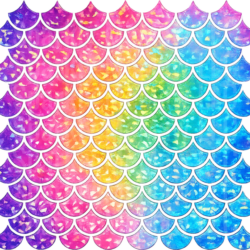 Multi Colored 10x10 multi colored Mermaid Scales