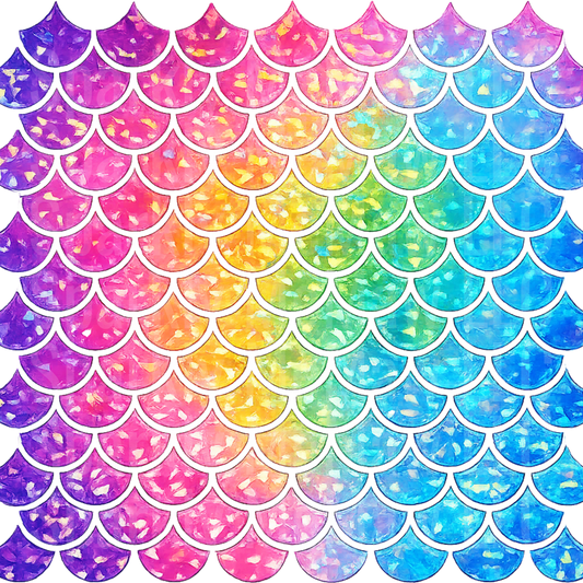 Multi Colored 10x10 multi colored Mermaid Scales