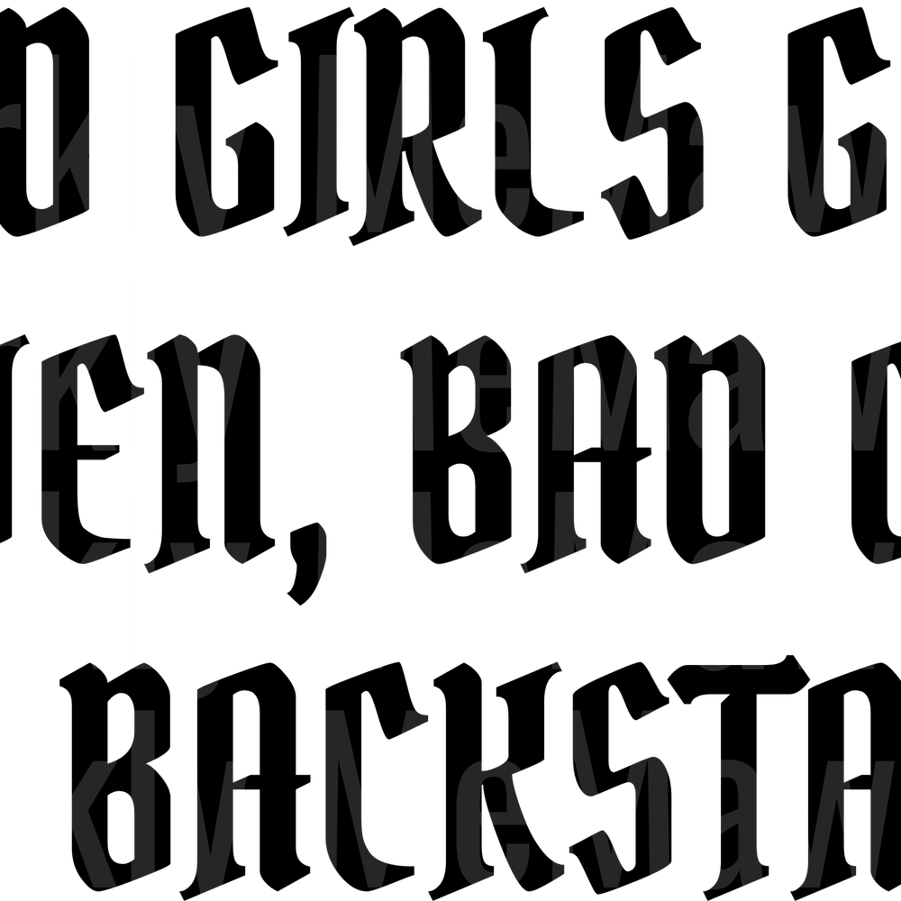 GOOD GIRLS UV DTF Decal