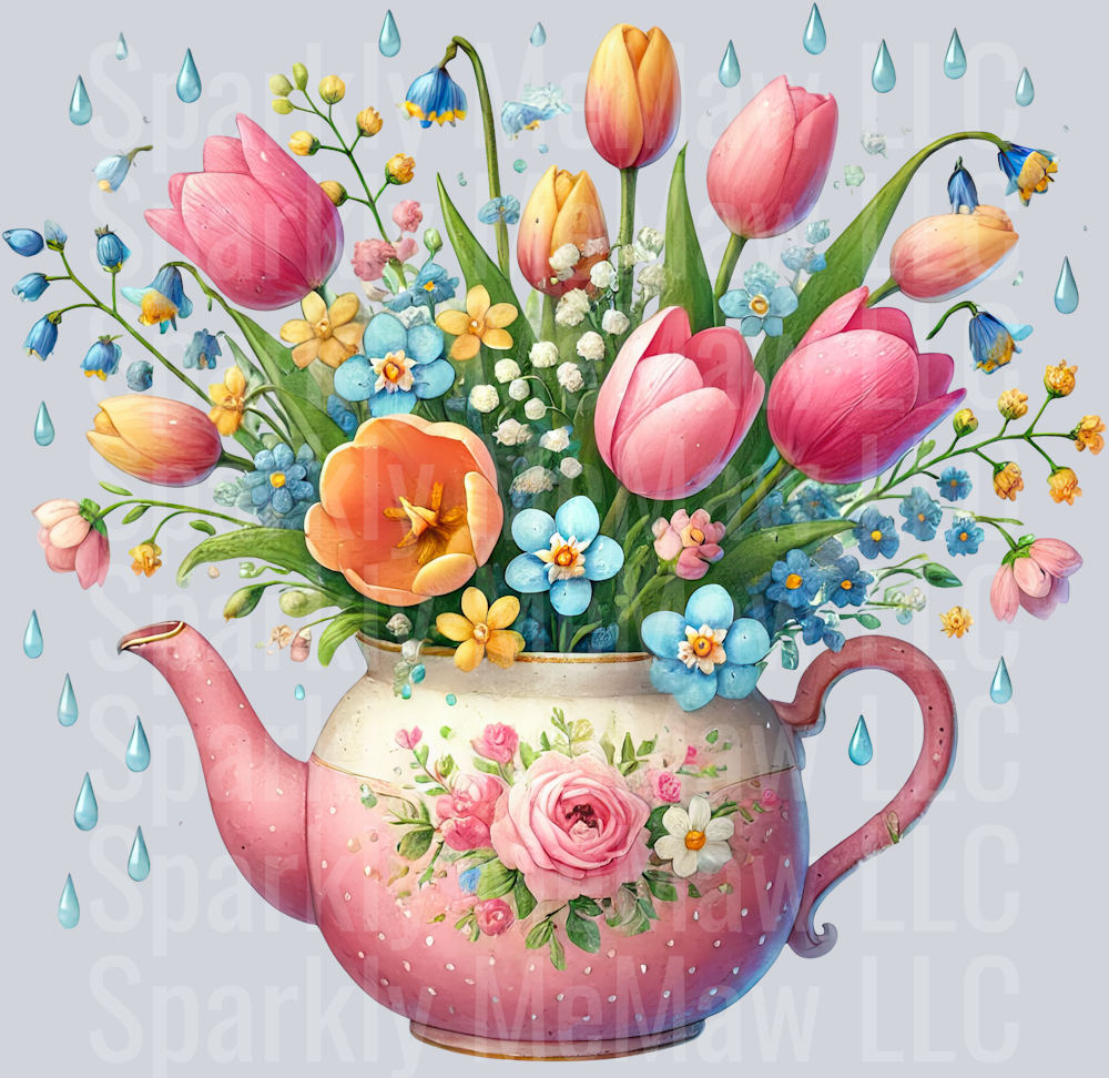 26 April Showers UV DTF Clip art Decal