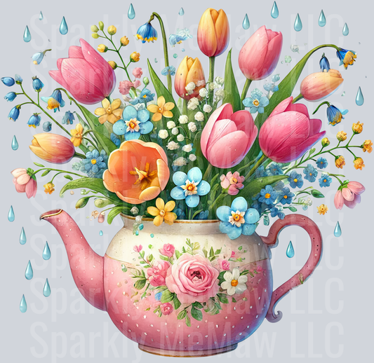 26 April Showers UV DTF Clip art Decal