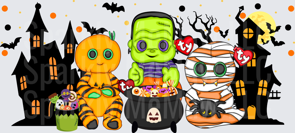 Ty Beanie Boo Halloween Trio is a UV DTF 16 oz Wrap