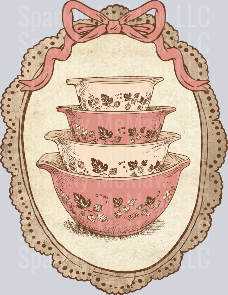 Vintage Pink Pyrex UV DTF Decal