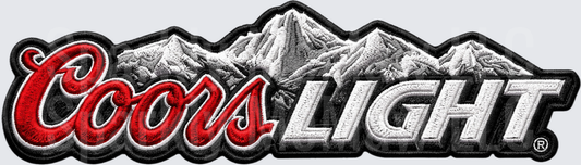Coors Light Beer Logo with Mountain Range UV DTF Decal