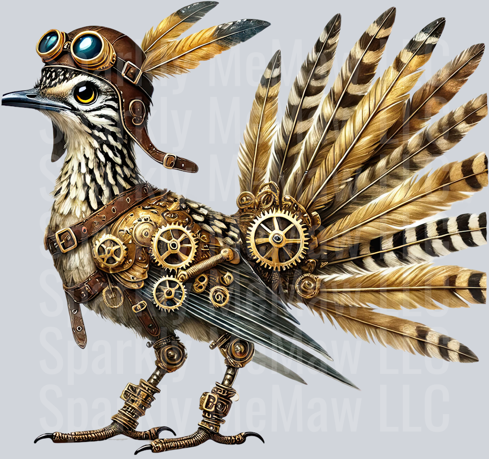Road Runner SteamPunk UV DTF Decal 22