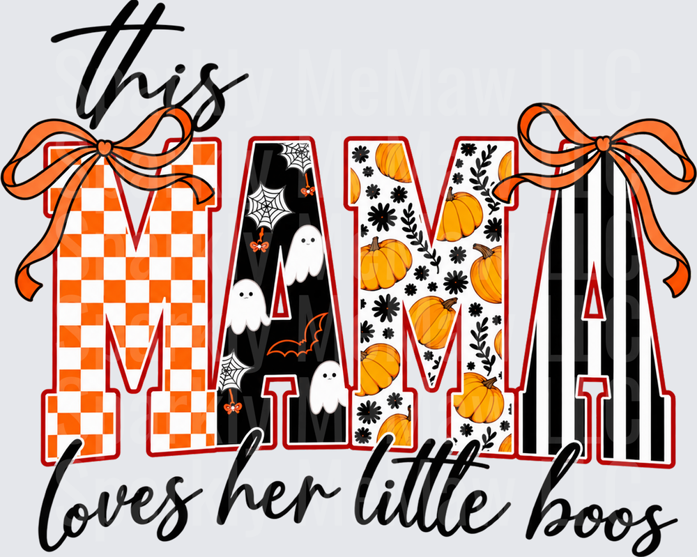 This Mama Loves Her Little Boos is a UV DTF Decal