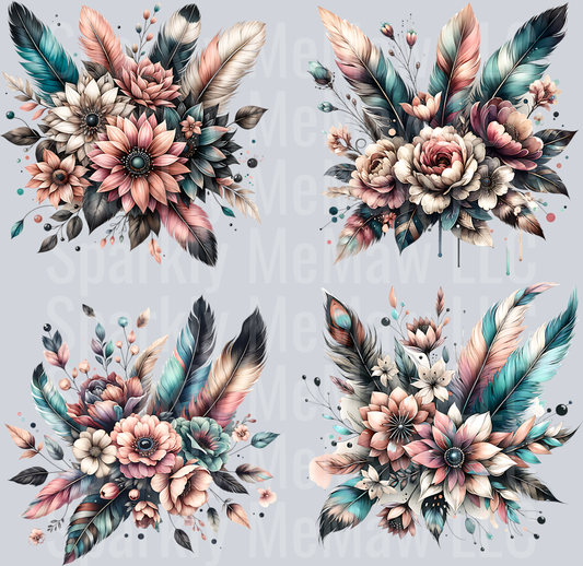 Floral Boho  Element Sheet