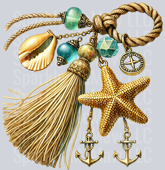17 Ocean Boho Summer ClipArt Decal