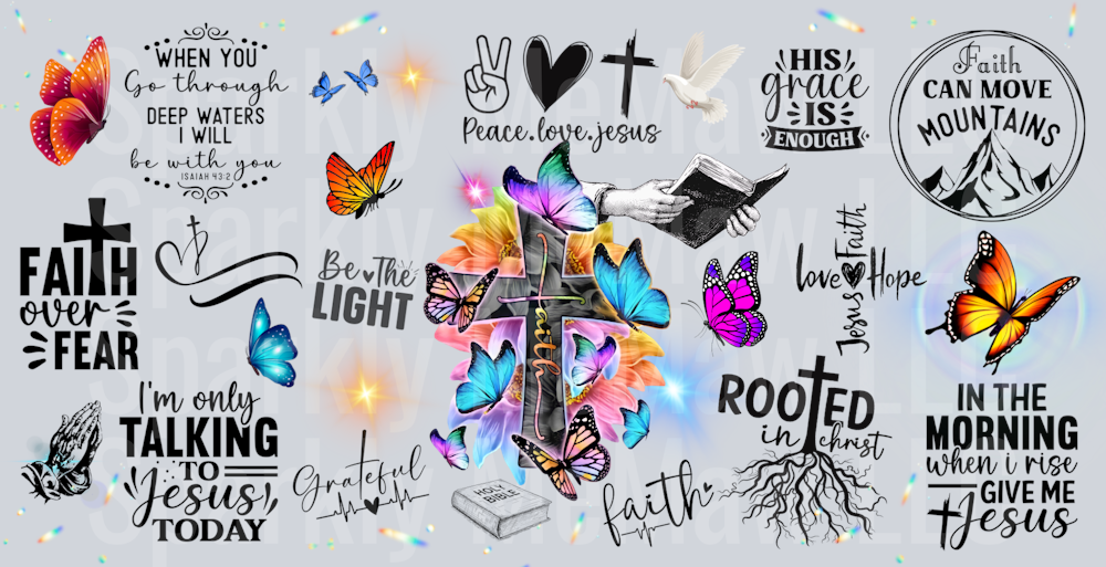 Faith Affirmations 16 oz UV DTF Wrap