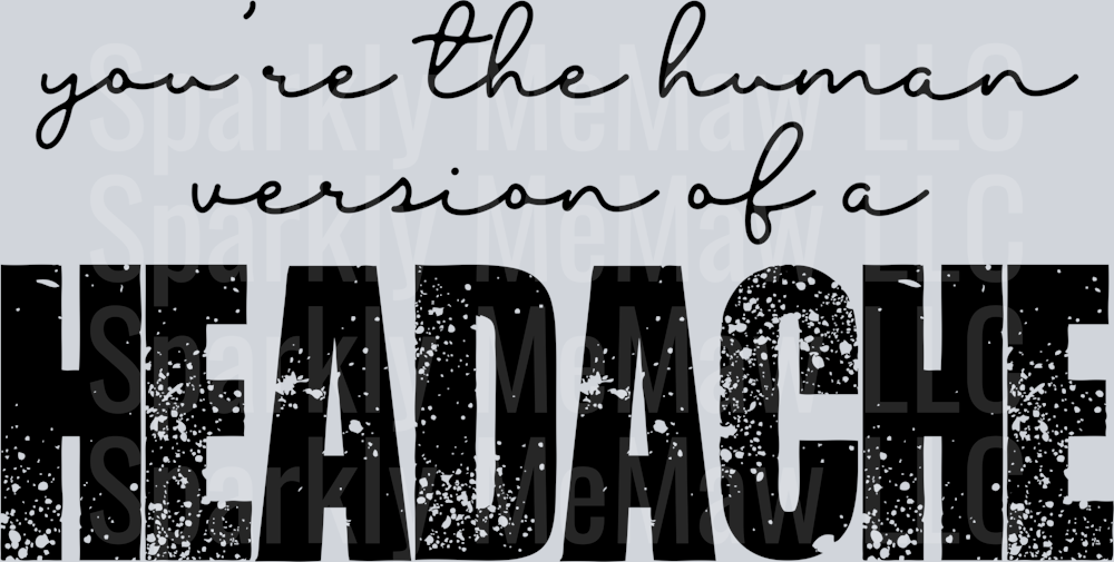 Headache UV DTF Decal